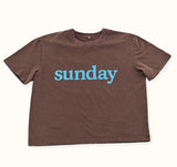 Sunday Tee - Brown + Blue