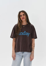 Adult Sunday Tee - Brown + Blue