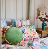 Pesto Velvet Pea Cushion