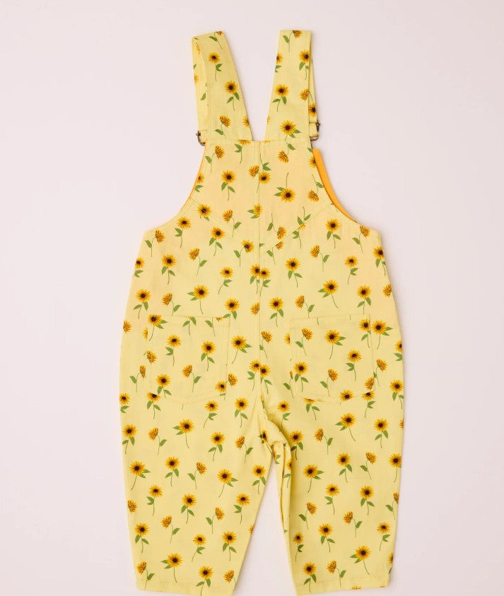 Sunflower Delight Baby Cotton Drill Overalls