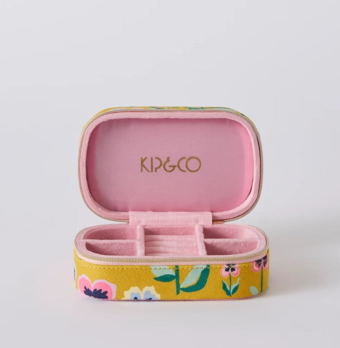 Pretty Pansy Travel Velvet Jewellery Box