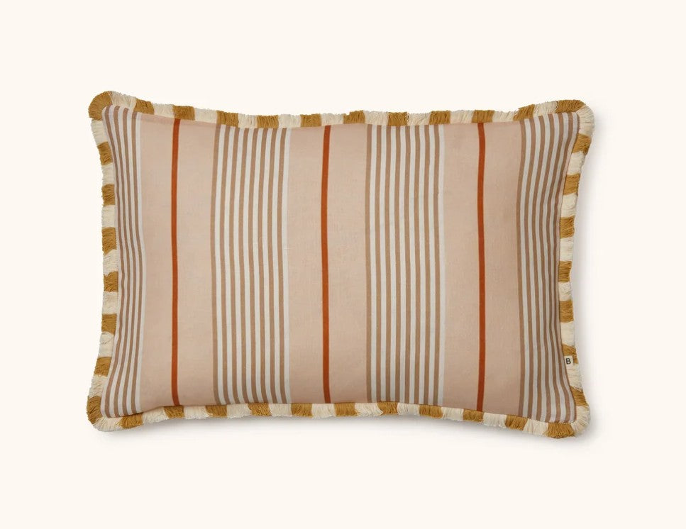 Club Stripe Pearl Linen Cushion