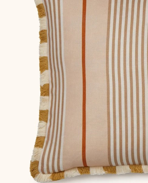 Club Stripe Pearl Linen Cushion