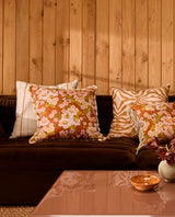 Buttercup Rust Linen Cushion