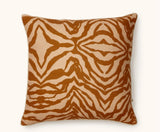 Zebra Tan Linen Cushion