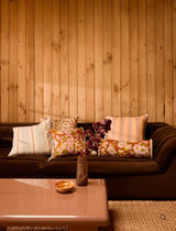 Zebra Tan Linen Cushion