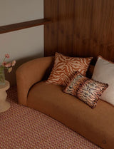 Zebra Tan Linen Cushion