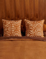 Zebra Tan Linen Cushion