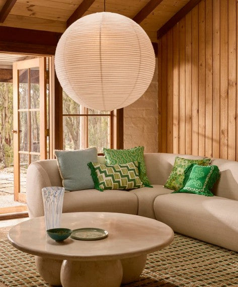 Primrose Green Linen Cushion