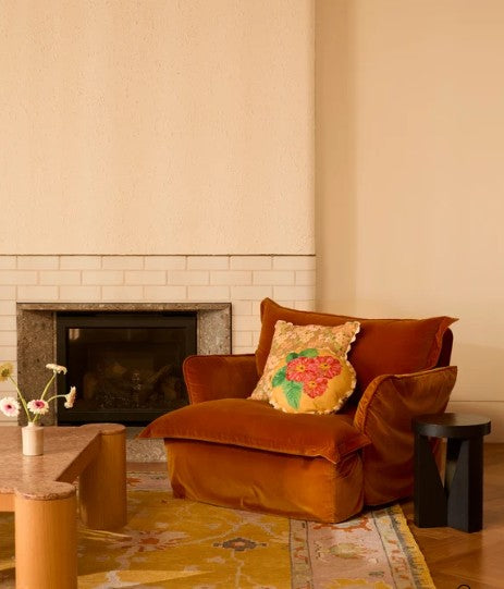 Delilah Yellow Linen Cushion