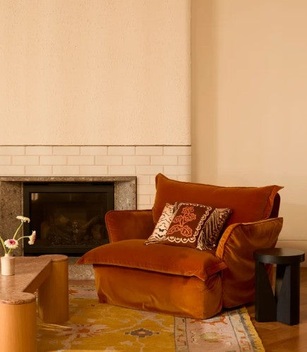 Martine Mini Brown Linen Cushion