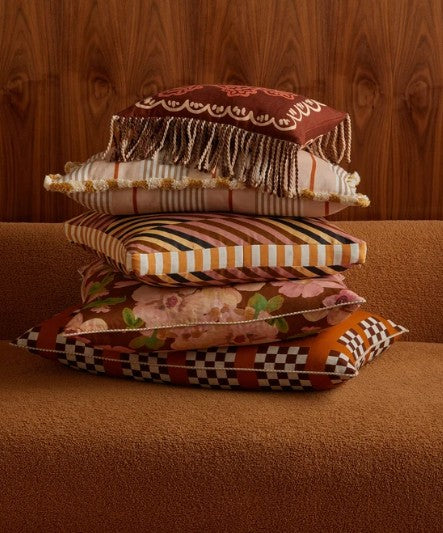 Martine Mini Brown Linen Cushion