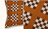 Lattice Tan Linen Cushion