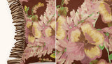 Mountain Floral Cocoa Linen Cushion