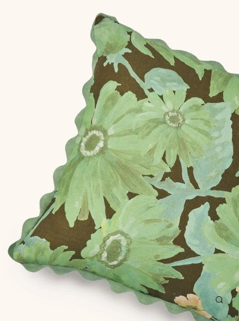 Marigold Khaki Linen Cushion