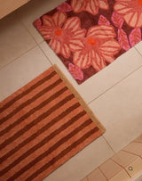Stripe Terracotta Bath Mat
