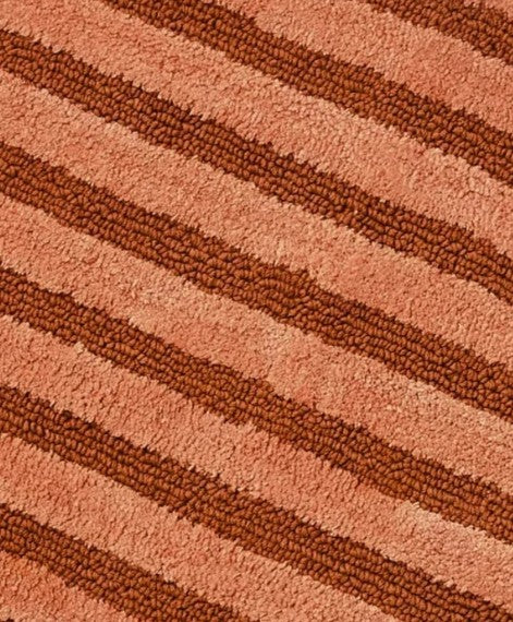 Stripe Terracotta Bath Mat