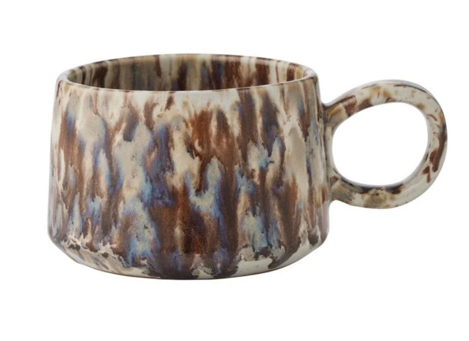 Dakota Ceramic Mug Ivory/Chocolate