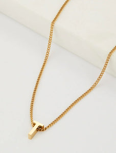 Letter Necklace Gold