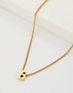 Letter Necklace Gold