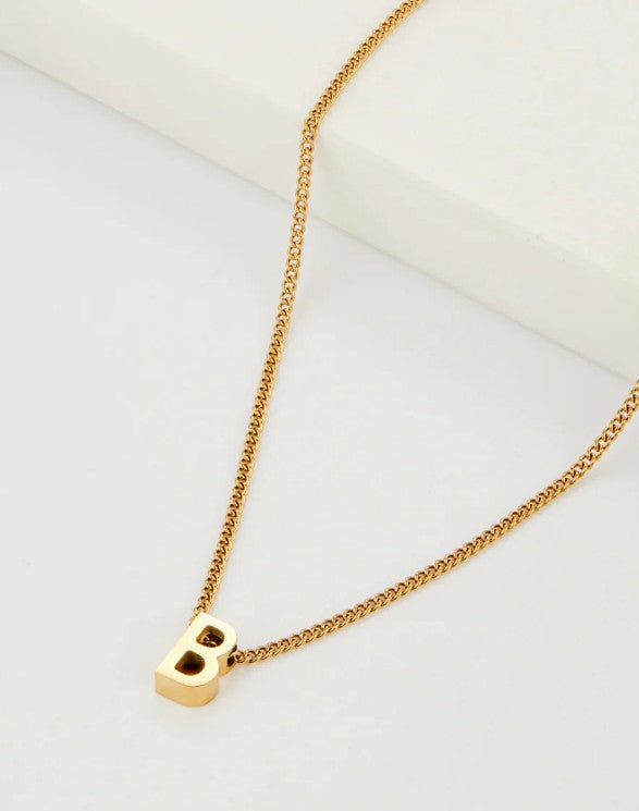 Letter Necklace Gold