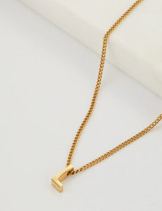 Letter Necklace Gold