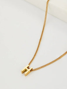 Letter Necklace Gold