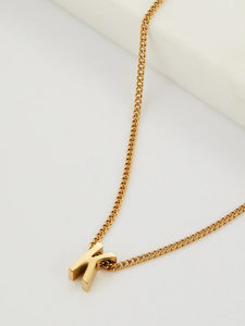 Letter Necklace Gold