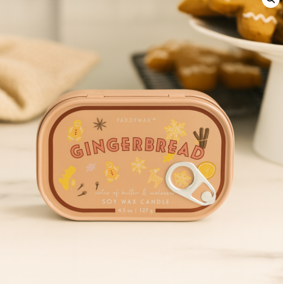 Printed Tin Candle - Gingerbread