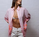 Sol Shirt – Palm Embroidered in Pink