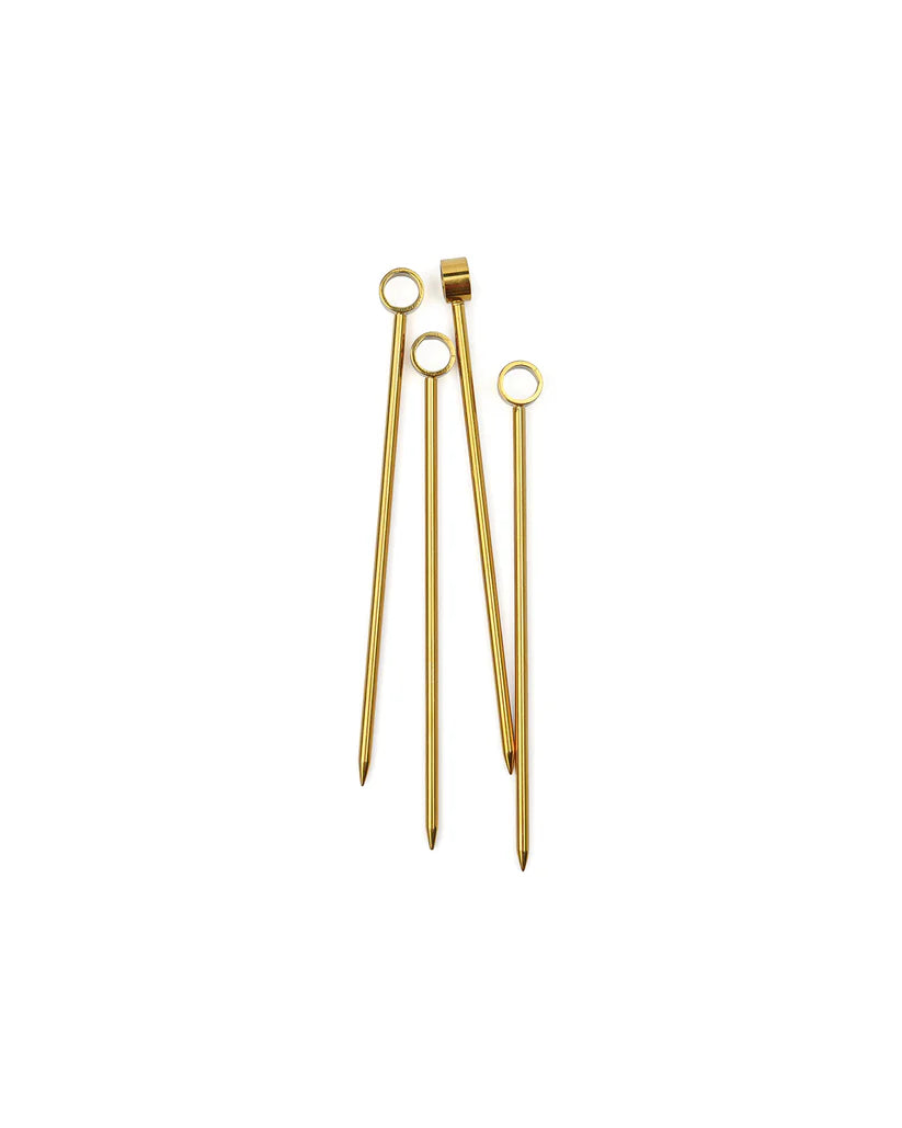 The Owen Cocktail Picks in Gold