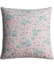Load image into Gallery viewer, Little Blue Flower Kantha Cushion
