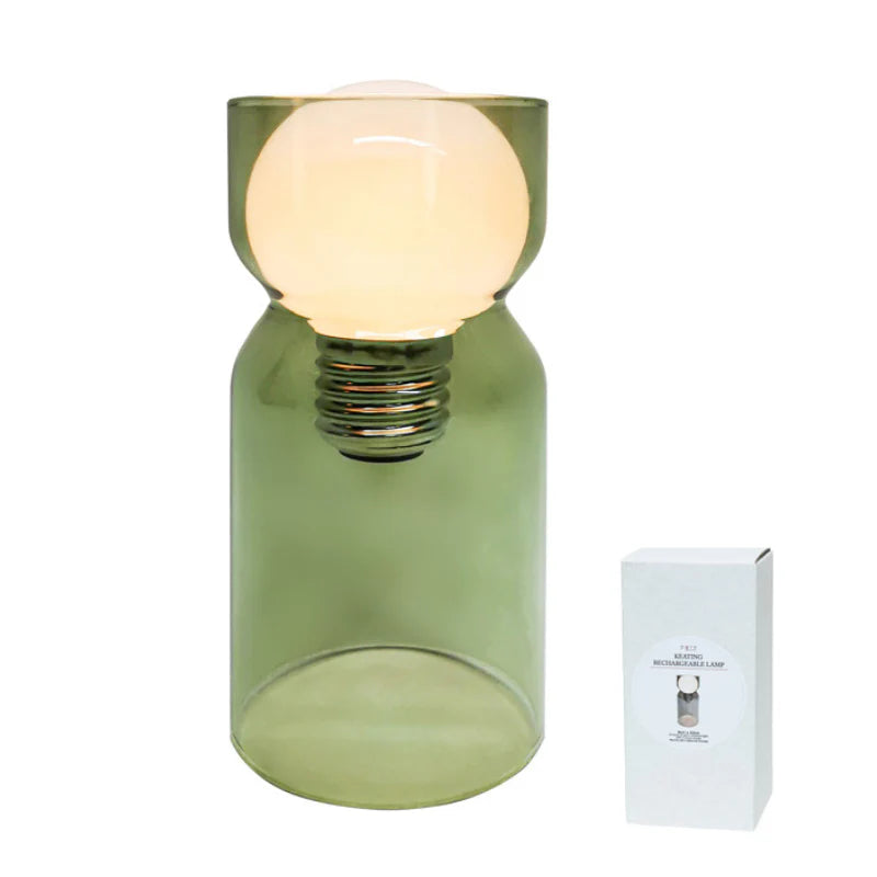 Glass Recharge Bulb Vase - Olive