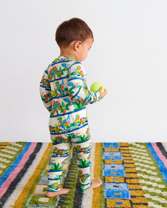 Dino Safari Organic Long Sleeve Zip Romper