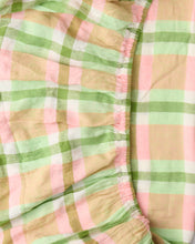 Load image into Gallery viewer, Pistachio Tartan Linen Fitted Sheet
