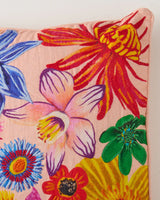 Wild Flowers In Bloom Embroidered Cushion
