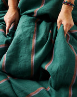 Wakame Crush Stripe Linen Fitted Sheet