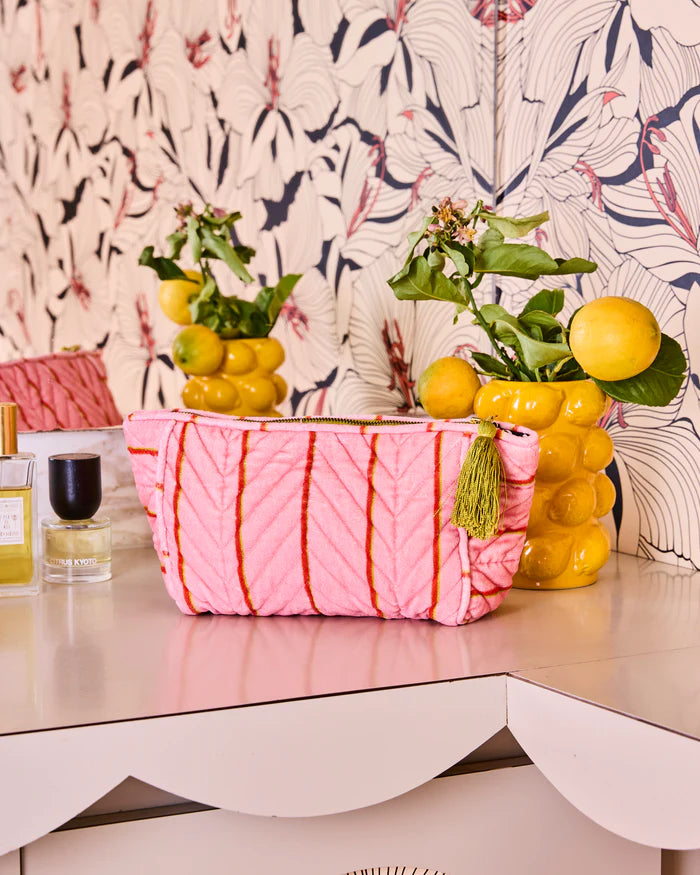 Wategos Soiree Stripe Velvet Toiletry Bag