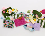 Moss Stripe Velvet Eye Mask