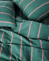 Wakame Crush Stripe Linen Quilt Cover