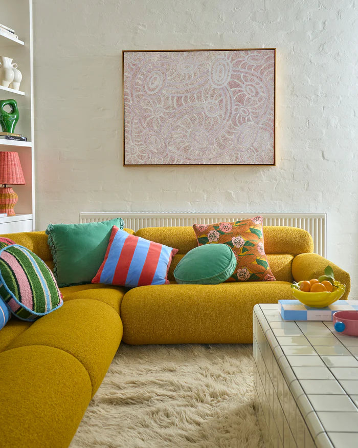 Pistachio Velvet Pea Cushion