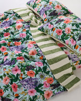 Spring In The Air Reversible Linen Quilted Bedspread