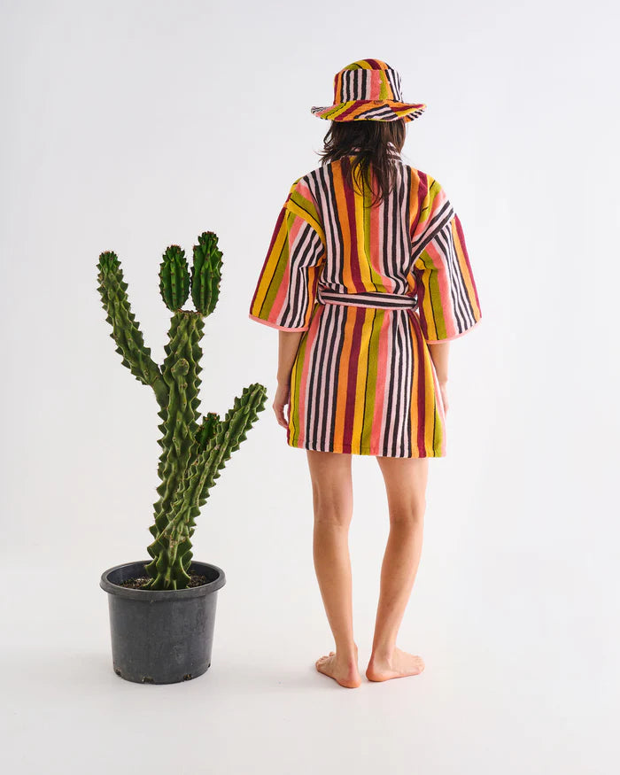 Casablanca Stripe Terry Mini Robe