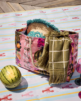 Avocado Check Resort Beach Towel