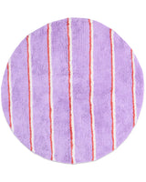 Lavender Field Stripe Round Bath Mat