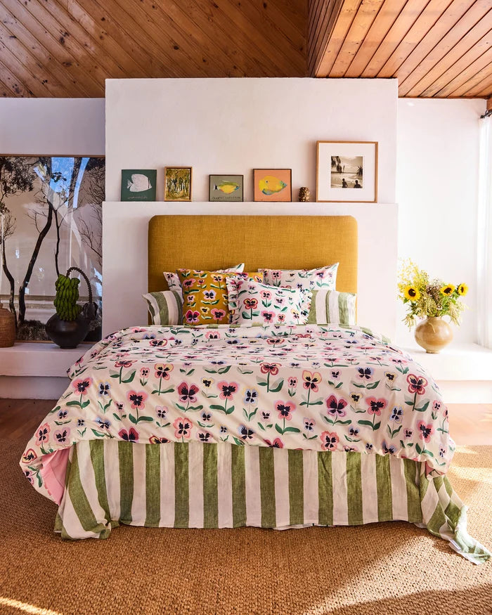 Pretty Pansy Frill Upholstery Cushion