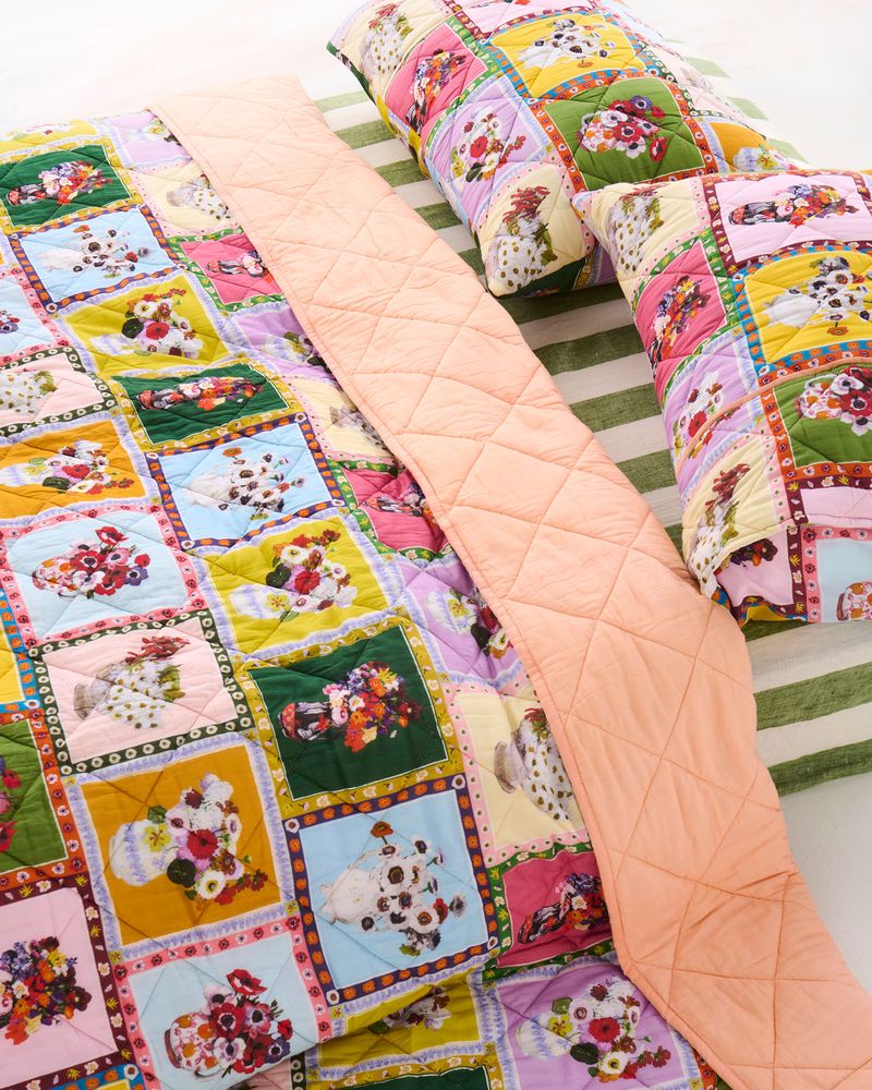 Kip&Co x Margaret Preston Margaret's Vase Organic Cotton Quilted Bedspread Large