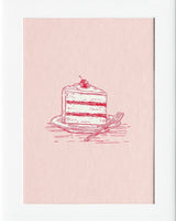 Pink Sketch Cake Plate