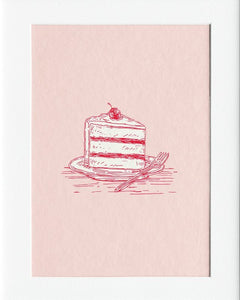 Pink Sketch Cake Plate