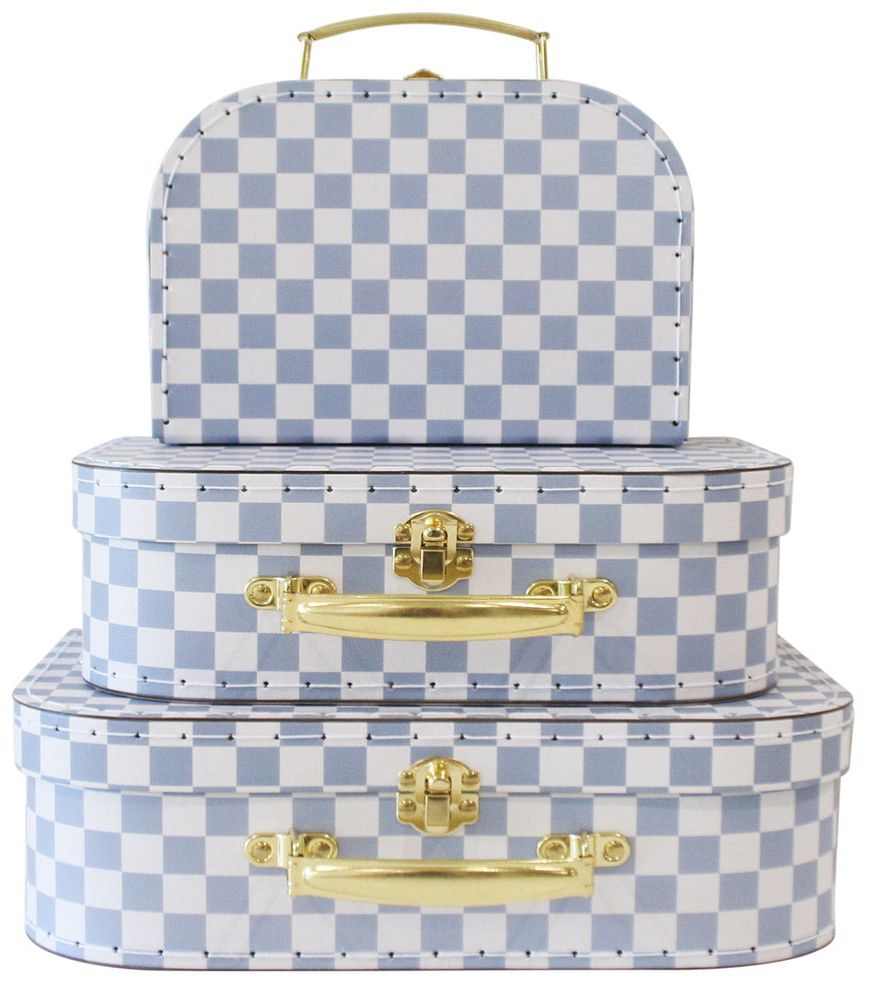 Kids Play suitcase - Blue Check